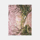 Couverture Polaire Arbres à fleurs de cerisier (Devant)