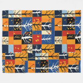 Couverture Polaire Arbres automnes Feuilles d'automne Couleurs Motif (Devant (Horizontal))