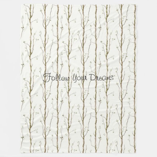 Couverture Polaire Arbres bruns verts (Devant)