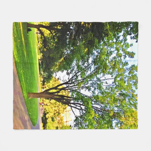 Couverture Polaire Arbres Dans Le Parc D'Ottawa. Commandez dès mainte (Devant (Horizontal))