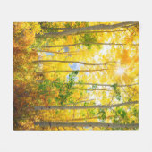 Couverture Polaire Arbres D'Aspen À L'Automne| Sierra Nevada Mountain (Devant (Horizontal))