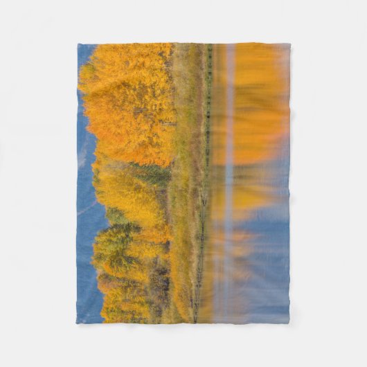Couverture Polaire Arbres d'Aspen couleur d'automne (Devant)