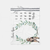 Couverture Polaire Arbres de guirlande et de bouleau d'ours de (Devant)