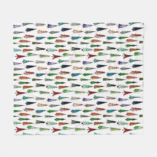 Couverture Polaire Arbres de Noël (Devant (Horizontal))