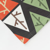 Couverture Polaire Arbres de Noël Abstraits : Fêtes Géométriques (Coin)