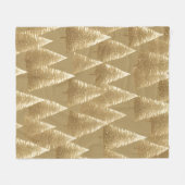 Couverture Polaire Arbres de Noël d'or Blanche polaire (Devant (Horizontal))