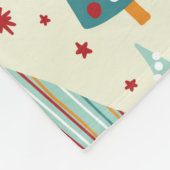 Couverture Polaire Arbres de Noël modernes Motif d'hiver (Coin)