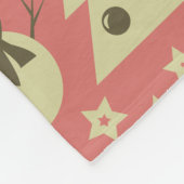Couverture Polaire Arbres de Noël rétro sucre de canne étoile aux bai (Coin)