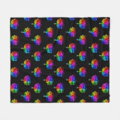 Couverture Polaire Arbres du spectre autiste (Devant (Horizontal))