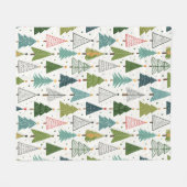 Couverture Polaire Arbres rétro (Devant (Horizontal))