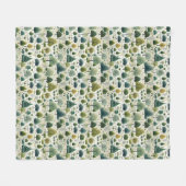 Couverture Polaire Arbres stylisés verts Illustration d'impression bo (Devant (Horizontal))