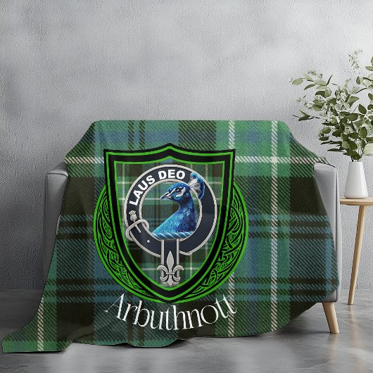 Couverture Polaire Arbuthnott Scottish Clan Tartan & Crest