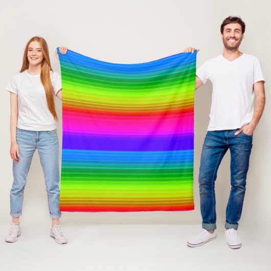 Couverture Polaire Arc arc-en-ciel (En situation)