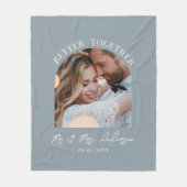 Couverture Polaire Arc bleu poussiéreux photo mariage cadeau décorati (Devant)