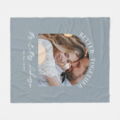 Couverture Polaire Arc bleu poussiéreux photo mariage cadeau décorati (Devant (Horizontal))