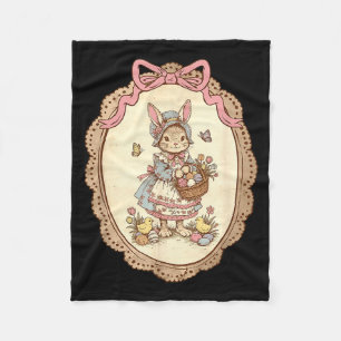 Couverture Polaire Arc Coquet Lapin Drôle de Lapin Œufs Joyeuses Pâqu