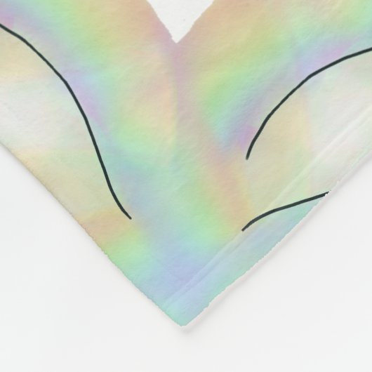 Couverture Polaire Arc en arc-en-ciel 3D (Coin)