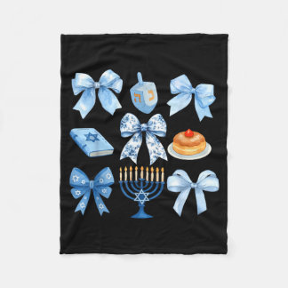 Couverture Polaire Arc-en-ciel à nœud Hanukkah Chanukah Pyjama Latke