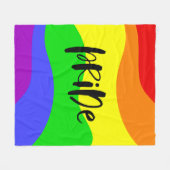Couverture Polaire Arc-en-ciel de la fierté moderne (Devant (Horizontal))