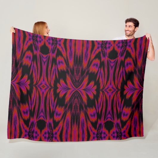 Couverture Polaire Arc-en-ciel en papillon léger (En situation)