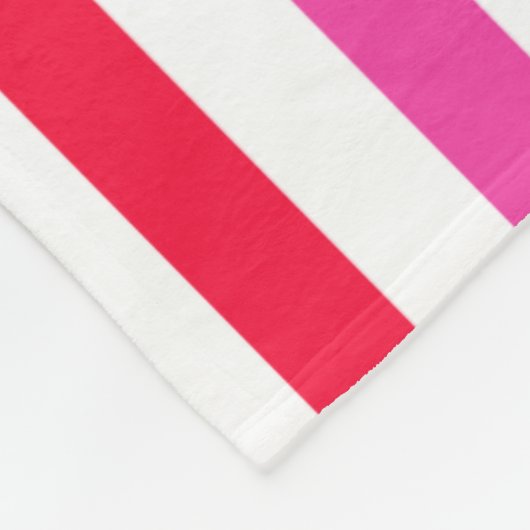 Couverture Polaire Arc-en-ciel et rayures blanches (Coin)