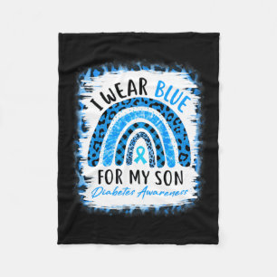 Couverture Polaire Arc-en-ciel Je Porte Du Ruban Bleu Pour Mon Fils D