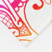 Couverture Polaire Arc en ciel Mandala Fleece Blanche (Coin)