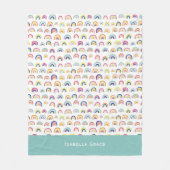 Couverture Polaire Arc-en-ciel mignon (Devant)