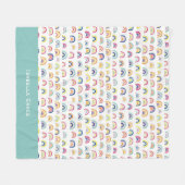Couverture Polaire Arc-en-ciel mignon (Devant (Horizontal))