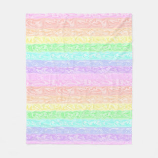 Couverture Polaire Arc-en-ciel pastel