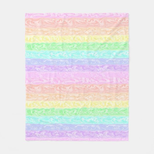 Couverture Polaire Arc-en-ciel pastel (Devant)