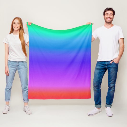 Couverture Polaire Arc-en-ciel Pastel lumineux (En situation)
