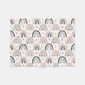 Couverture Polaire Arc-en-ciel pastel mignon (Devant (Horizontal))