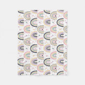 Couverture Polaire Arc-en-ciel pastel mignon (Devant)