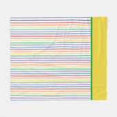 Couverture Polaire Arc-en-ciel rayé (Devant (Horizontal))