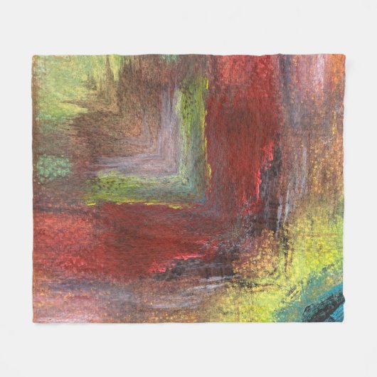 Couverture Polaire Arc-en-ciel Textural Abstrait (Devant (Horizontal))