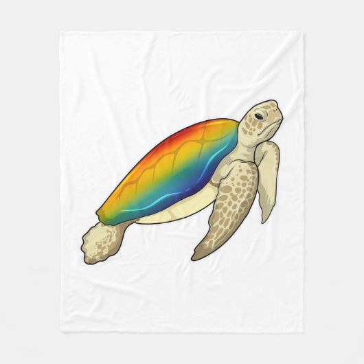Couverture Polaire Arc-en-ciel Tortue (Devant)