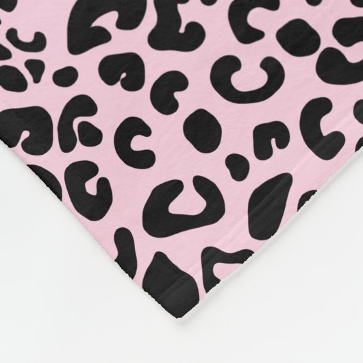Couverture Polaire Arc mignon et nom d'empreinte de léopard noir rose (Coin)