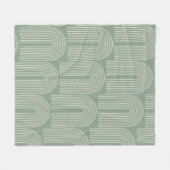 Couverture Polaire Arche contemporaine Art en Sage Green (Devant (Horizontal))