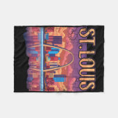 Couverture Polaire Arche de St Louis Gateway Missouri Cityscape Skyli (Devant (Horizontal))