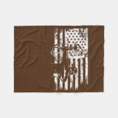 Couverture Polaire Archery American Flag Vintage Men Archer (Devant (Horizontal))