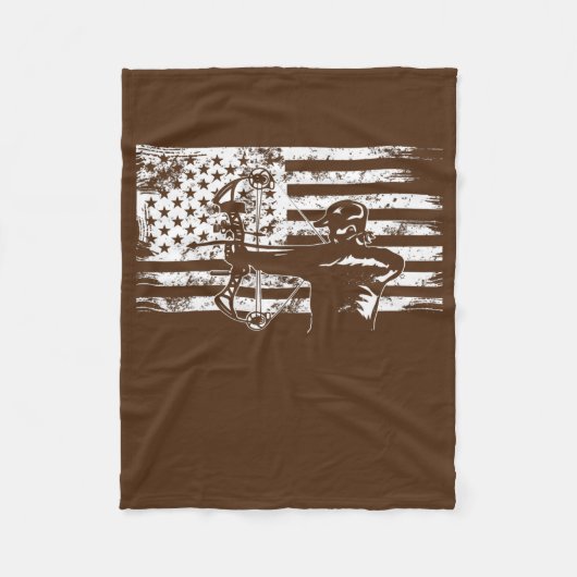Couverture Polaire Archery American Flag Vintage Men Archer (Devant)