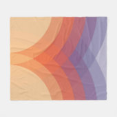 Couverture Polaire Arches pastel violettes, orange et bleues (Devant (Horizontal))