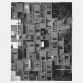 Couverture Polaire Architectural noir et blanc (Devant)
