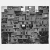 Couverture Polaire Architectural noir et blanc (Devant (Horizontal))