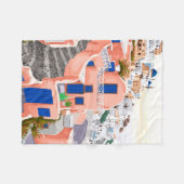 Couverture Polaire Architecture de Santorin en Grèce (Devant (Horizontal))