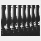 Couverture Polaire Architecture en noir et blanc (Devant (Horizontal))