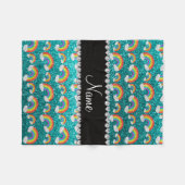 Couverture Polaire Arcs-en-ciel lumineux nommés personnalisés de (Devant (Horizontal))