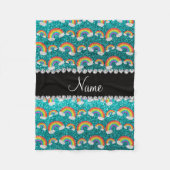 Couverture Polaire Arcs-en-ciel lumineux nommés personnalisés de (Devant)