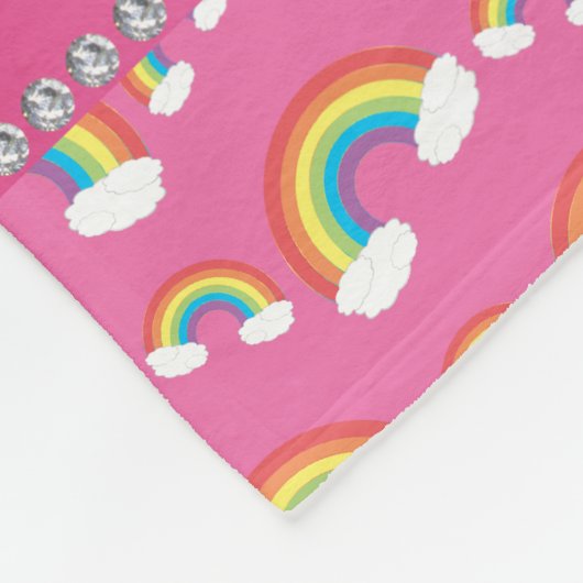 Couverture Polaire Arcs-en-ciel nommés personnalisés de rose en (Coin)
